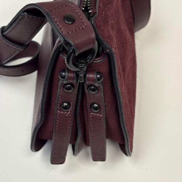 Ladiva Purple Leather & Suede Crossbody Bag - Picture 8 of 8